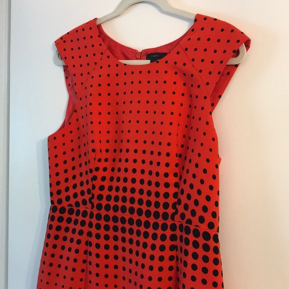 Brand new red and polka JCrew Sheath - Picture 2 of 3